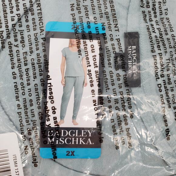 Badgley Mischka 2X Ladies' 2 Piece Lounge Set Green New‎ - Picture 7 of 8